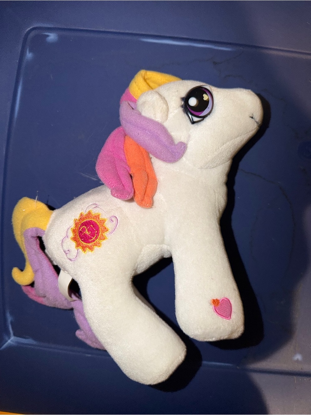 My little Pony Plush White Stuffed Toy with Pastel Mane